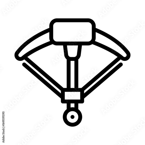 delta robot outline icon. industrial robot black line illustration.