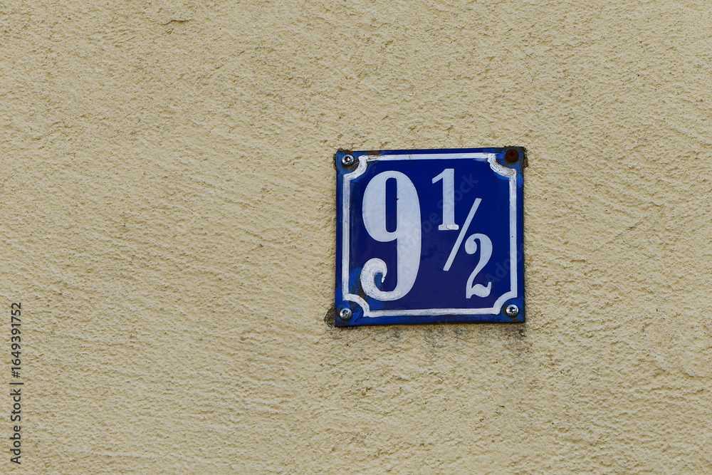 number nine and a half on a wall number nine and a half on a wall