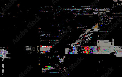 Abstract Digital Pixel Noise Glitch.Video Corruption Error	