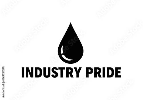 Industry pride with an oil drop illustration isolated on white background