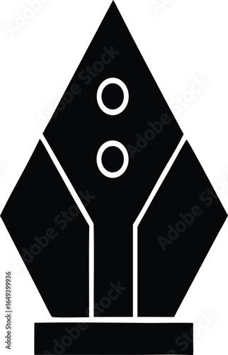 Sleek Abstract Geometric Silhouette Vector Illustration Icon Minimalist Modern Design Element