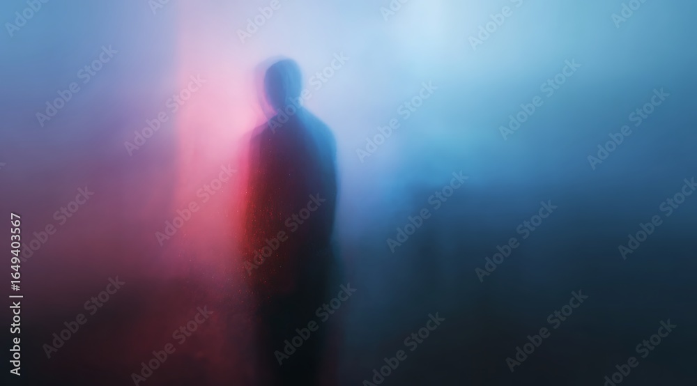 Fototapeta premium “Lone Figure in the Mist”