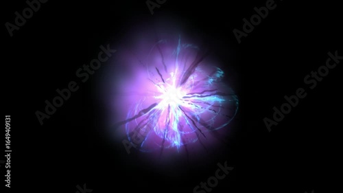 explosion sparkle particles on black background with alpha channel
