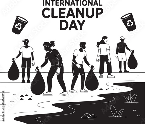 International cleanup day celebration graphic