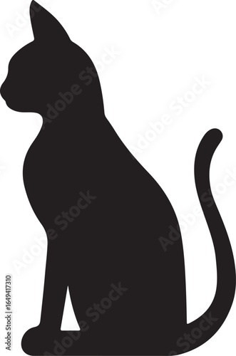 Black cat silhouette vector