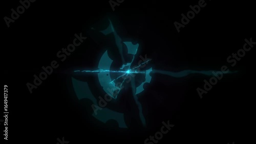 explosion sparkle particles on black background with alpha channel
