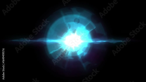 explosion sparkle particles on black background with alpha channel