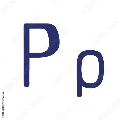 English letter (uppercase and lowercase) isolated on white background