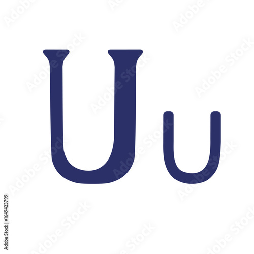 English letter (uppercase and lowercase) isolated on white background
