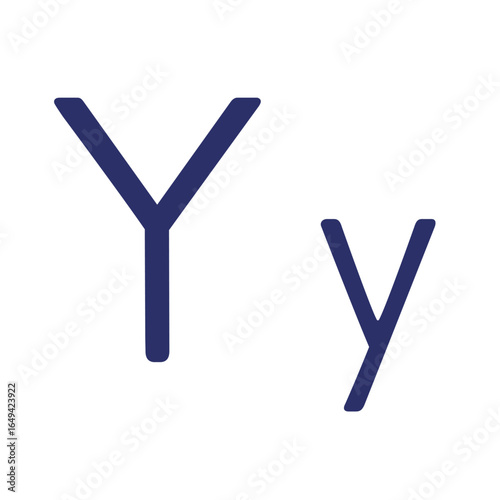 English letter (uppercase and lowercase) isolated on white background