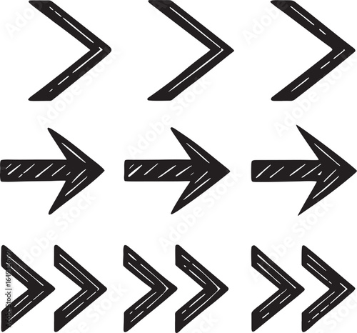 Hand-Drawn Arrows Illustration for Direction