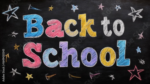 Colorful chalk drawing with 