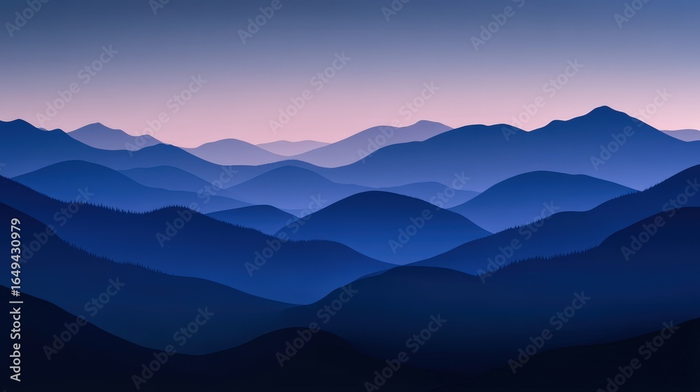 Fototapeta premium midnight gradient background with dark blue velvet fade