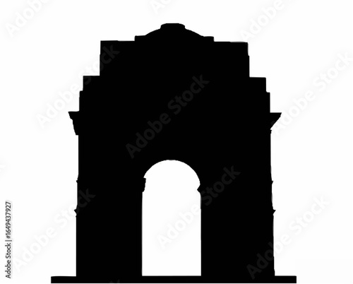 Black - India gate in New Del...
