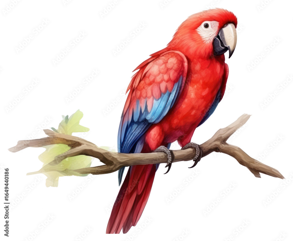 Obraz premium PNG Parrot animal bird red.