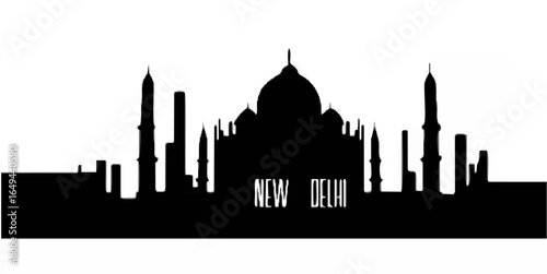 Isolated silhouette of New De...