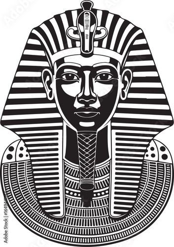 Iconic Pharaoh mask, ancient Egyptian royalty symbol