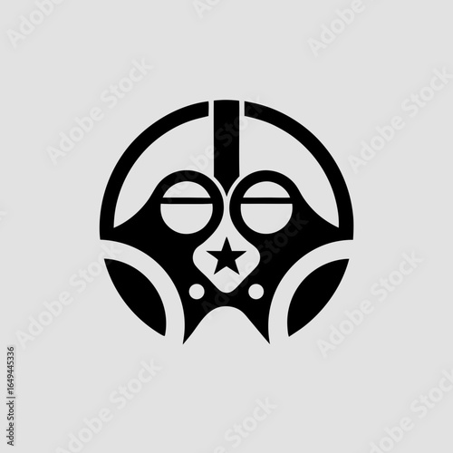 Modern Robot Dog and Pug Mascot Logo