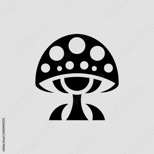  Magic Mushroom and Fantasy Forest Glyph Icon