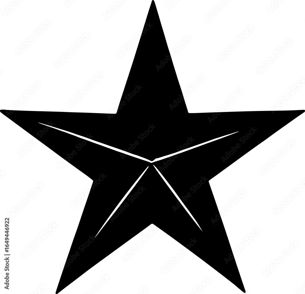 Obraz premium Minimalist Star Icon Vector Illustration