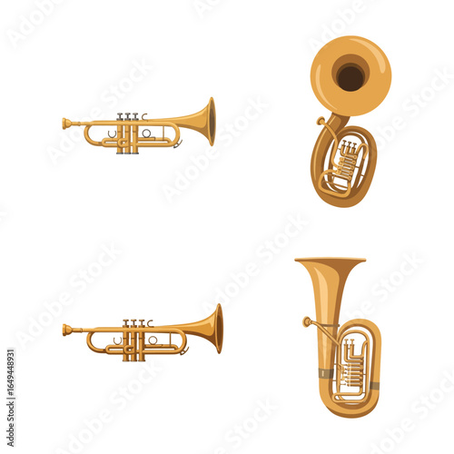Musical Instruments Trumpets and Tubas