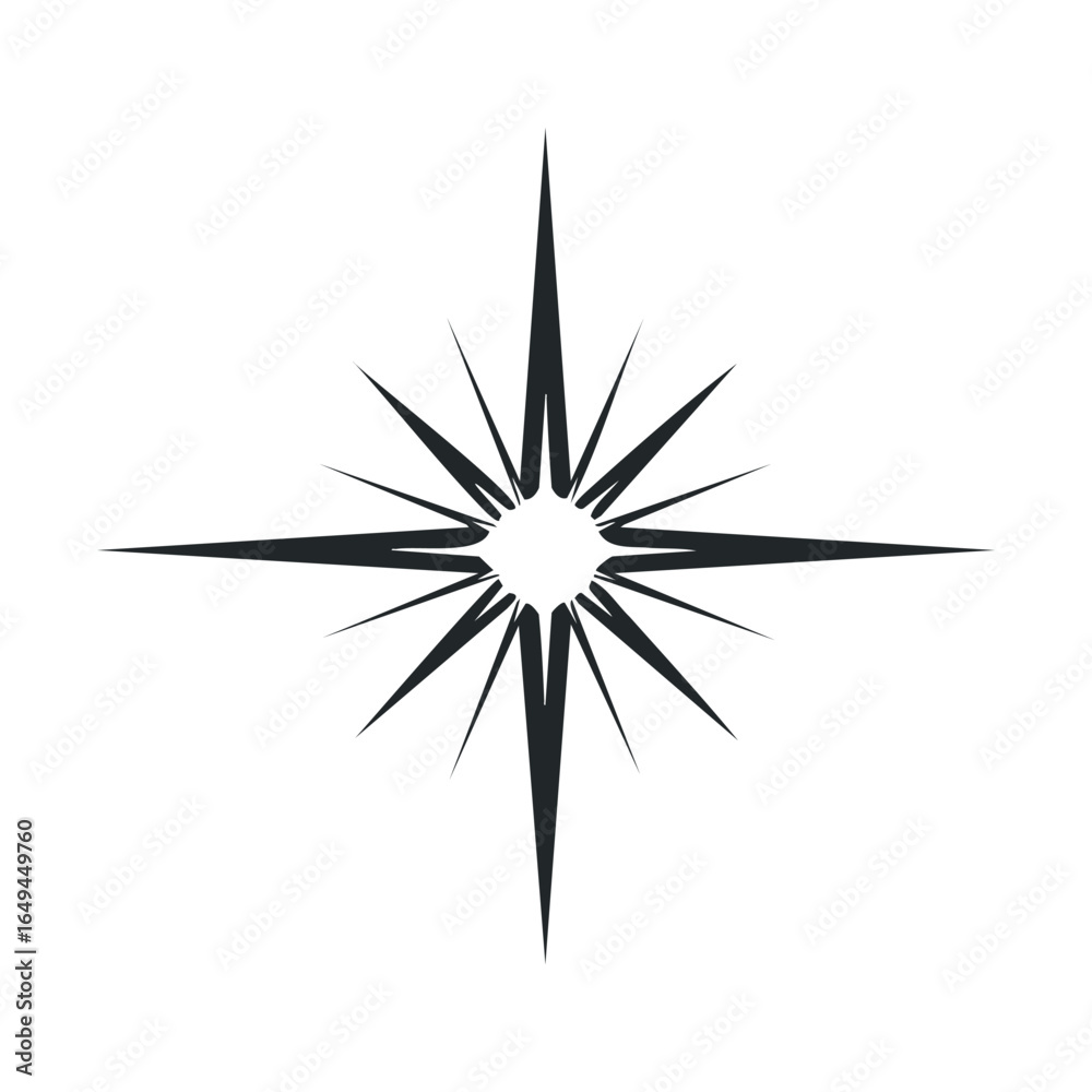 Obraz premium Geometric eight-pointed star vector design
