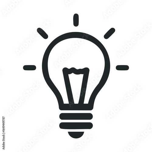Simple light bulb icon representing innovation and ideas