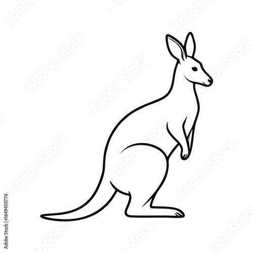 Simple kangaroo vector icon