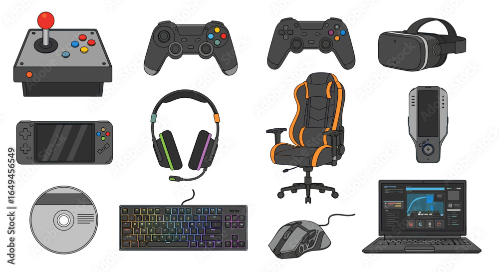 ジョイスティック　vector Various Joysticks Vector Vector Art & Graphics | freevector.com