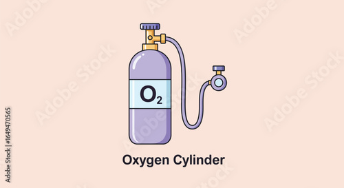 Oxygen Cylinder with Regulator and Pressure Gauge