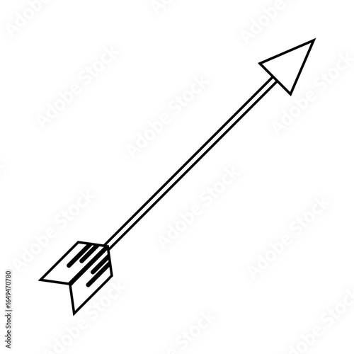 Arrow vector icon. Archery illustration sign. Archer symbol. Bow and arrows logo. Arrow for bow.