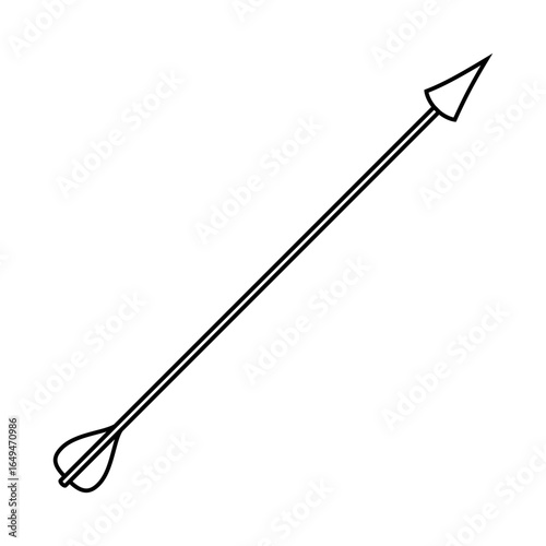 Arrow vector icon. Archery illustration sign. Archer symbol. Bow and arrows logo. Arrow for bow.