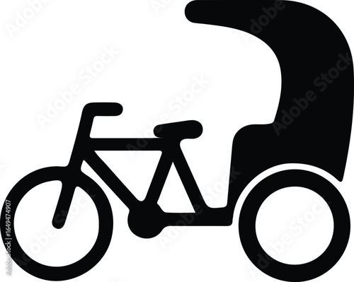 Vector Auto rickshaw public transportation silhouette Illustrator