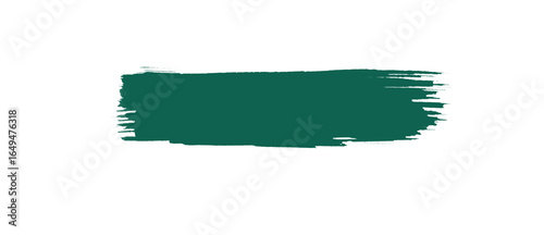 Dark Green Brush Stroke Isolated on Transparent