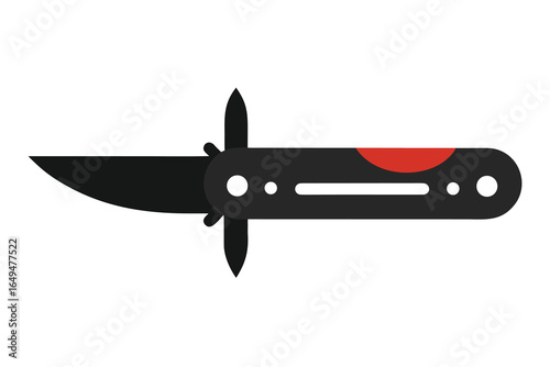Versatile Folding Jackknife Style Tool Icon on Clean White Background