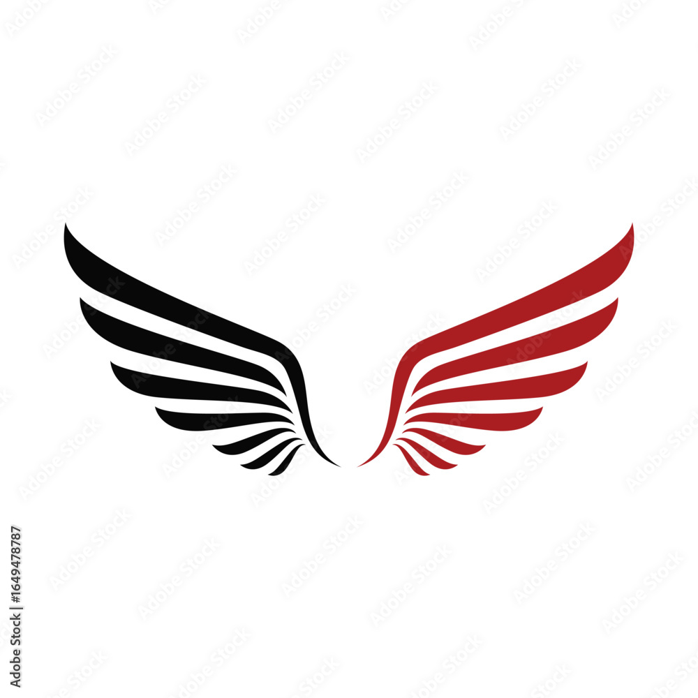 Obraz premium Wing logo template vector icon