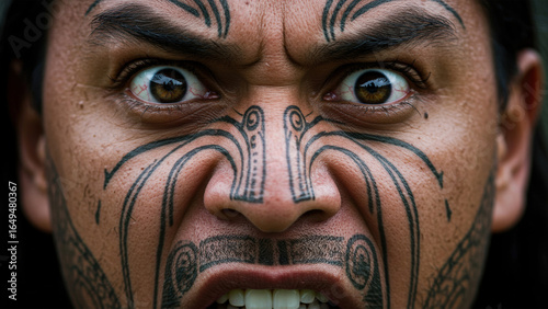 close-up of the haka dancer's eyes new zealand