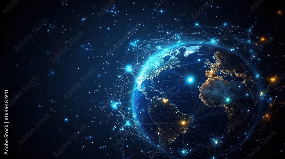 Obraz premium Global Network Connection