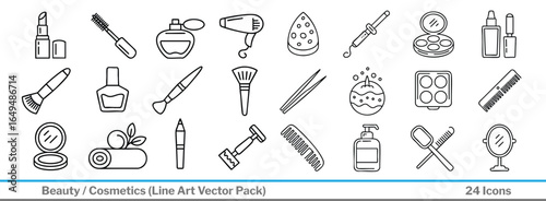 Essential beauty and cosmetic tools for your everyday routine, perfect for beauty blogs and product promotions