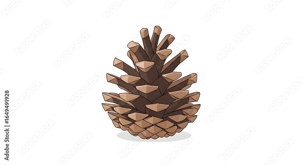 Pinecone Illustration on White Background Pinecone Illustration on White Background