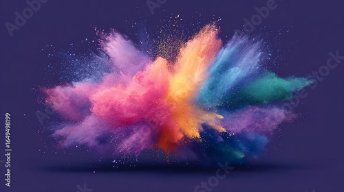 Colorful powder explosion background