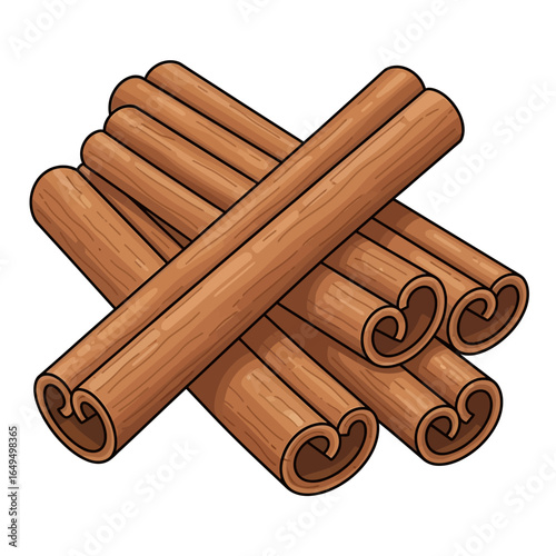 Close-up image of a pile of cinnamon sticks, showing their texture and color.