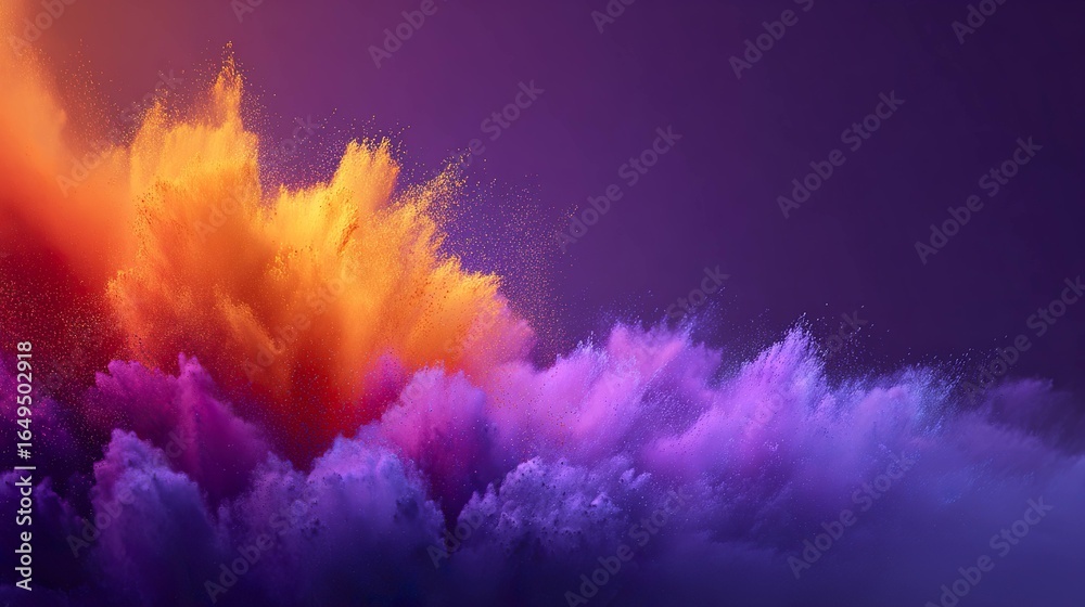 Naklejka premium Colorful powder explosion background