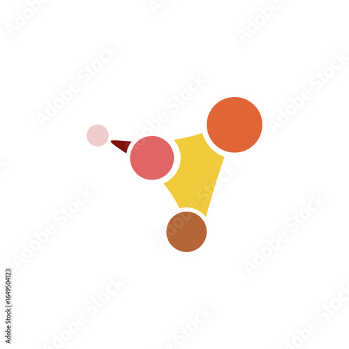 Warm Molecular Network Logo Concept