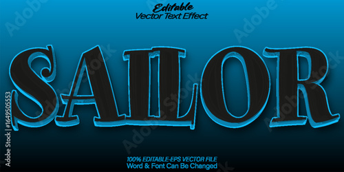  Nautical Sailor Ocean Adventure Text Effect Editable Alphabet
