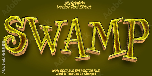  Mysterious Swamp Marsh Wetland Nature Text Effect Editable Alphabet