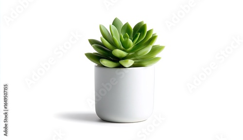 Succulent in simple white pot