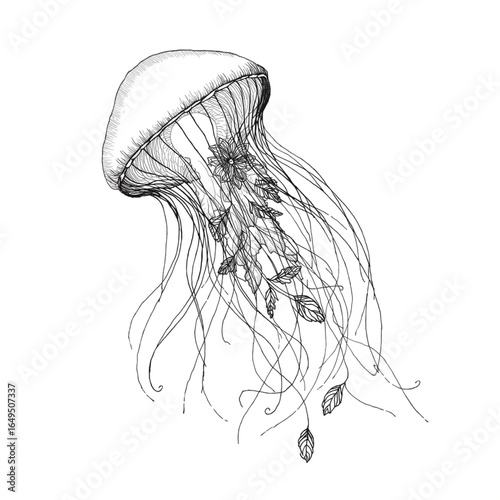 jellyfish on white