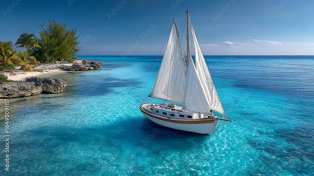 Obraz premium sailing boat on the sea