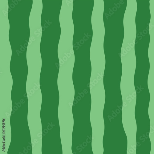 Fresh seamless watermelon rind pattern with light and dark green stripes, ideal for summer fabric prints, kitchen decor, gift wrapping and playful tropical-themed designs.